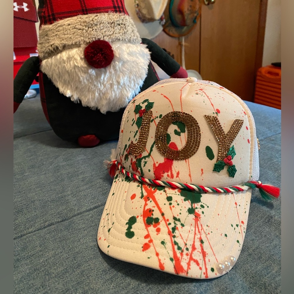 Hand Painted Joy Cap 🎄🎅🏻